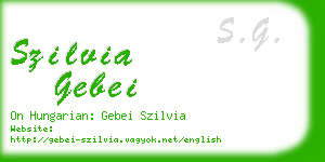 szilvia gebei business card